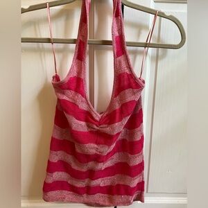 Mango pink striped halter top